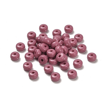 Opaque Acrylic Column Beads, Pale Violet Red, 7x4mm, Hole: 1.8mm