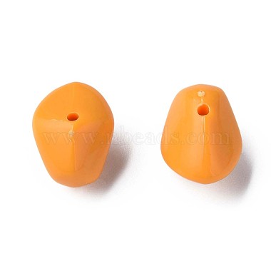 Orange Nuggets Acrylic Beads