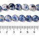 hebras de cuentas de jaspe de punto azul natural(G-K357-B14-01)-5