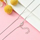 Brass Square Snake Chain Necklace for Men Women(MAK-YW0001-08)-5
