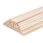 50Pcs Wood Craft Sticks, Half Round Dowel Rod, for Braiding Tapestry, Arch, Navajo White, 35.1x0.7x0.35cm, 50pcs/set(DIY-OC0013-82A)