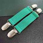 Polyester Kids Mitten Clips Iron Elastic Mitten and Glove Clips, Medium Turquoise, 15x2.5x0.2cm(FIND-WH0072-53A)