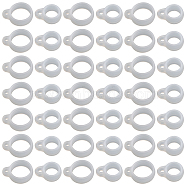 60Pcs 2 Style Silicone Pendant, for Electronic stylus & Lighter Making, Ring, Clear, 16x12~13x6mm, Hole: 2.5mm, 8mm inner diameter, 30pcs/style(SIL-GF0001-42C)