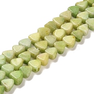 Natural Dolomite Beads Strands, Dyed, Triangle, Yellow Green, 5.5~6x6~6.5x3mm, Hole: 1mm, about 72pcs/strand, 16.14 inch(41cm)(G-F765-H04-01)