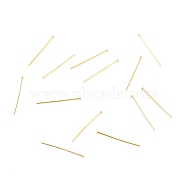 Brass Flat Head Pins, Long-Lasting Plated, Real 18K Gold Plated, 19x0.5mm, Head: 1mm(KK-F824-114B-G)