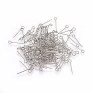 304 Stainless Steel Eye Pin, Stainless Steel Color, 13.5x0.5mm, Pin: 0.5mm(STAS-I101-56P)