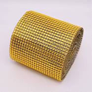 24 Rows Plastic Mesh Rhinestone Trimming, Rhinestone Cup Chains, Goldenrod, 121x1mm, 2yards/roll(DIY-WH0183-43C)