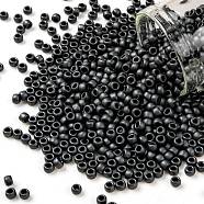 TOHO Round Seed Beads, Japanese Seed Beads, (611) Matte Color Opaque Gray, 8/0, 3mm, Hole: 1mm, about 222pcs/10g(X-SEED-TR08-0611)