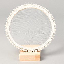Wooden Earring Display, Jewelry Display Rack, with PP Plastic Findings, BurlyWood, 11.5x15x13cm(DIY-I047-02A)