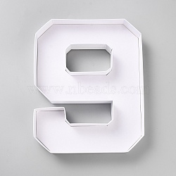 Paper Number 9 Candy Box, Snack Box, Food Plate, White, 257x203x30mm(AJEW-WH20010-96B)