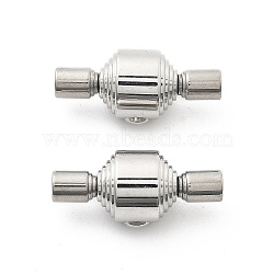 304 Stainless Steel European Clasps, Stainless Steel Color, Column, 23.5x9.5x10.5mm(STAS-Z115-04P-04)