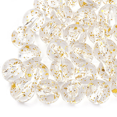 10mm Gold Round Acrylic Beads