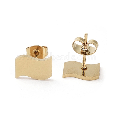 PVD Vacuum Plating 304 Stainless Steel Stud Earrings for Women(EJEW-A048-46F-G)-2