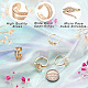 4Pcs 4 Style Snake & Smiling Face & Star Brass Cuff Rings for Her(RJEW-CW0001-01)-4