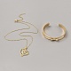 Brass Jewelry Set with Cubic Zirconia(SJEW-F223-03)-1