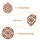 16Pcs 8 Styles Natural Walnut Wood Pendants(WOOD-HY0001-04)-3