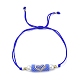 Glass Pearl & Seed Column with Heart Link Bracelet(BJEW-MZ00028-02)-1
