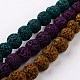 Dyed Round Natural Lava Rock Beads Strands(G-O132-M-10mm)-1
