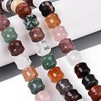 Natural & Synthetic Mixed Stone Beads Strands, Column, Mixed Dyed and Undyed, 9.5~10.5x9.5~10.5mm, Hole: 0.7~0.8mm, about 38~40pcs/strand, 15.35~15.94 inch(39~40.5cm)(G-N353-06A-12)