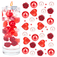 Valentine's Day Themed Acrylic Desktop Decorative Ornaments, Suspension Candles Div Crafts Creative Decorative Ornaments, Red, 19x19x10mm(OACR-WH0042-01C)