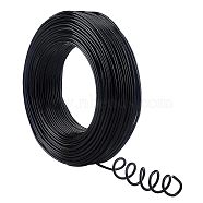 Round Anodized Aluminum Wire, Bendable Metal Craft Wire, for DIY Jewelry Craft Making, Black, 12 Gauge, 2mm, 55m/500g(180.4feet/500g), 500g(AW-NB0001-01D-B)