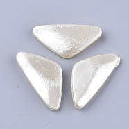 ABS Plastic Imitation Pearl Beads, Triangle, Beige, 39x19x6.5mm, Hole: 1.8mm, about 170pcs/500g(OACR-T017-07A)