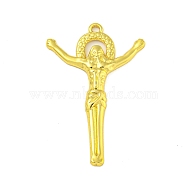 304 Stainless Steel Pendants, Jesus Charm, Religion, Real 18K Gold Plated, 37x24x2.5mm, Hole: 1.8mm(STAS-Z085-10G)