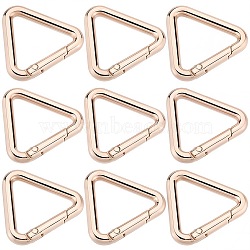 12Pcs Alloy Spring Gate Rings, Triangle, Light Gold, 5 Gauge, 31.5x34x4.5mm(FIND-SC0010-18)