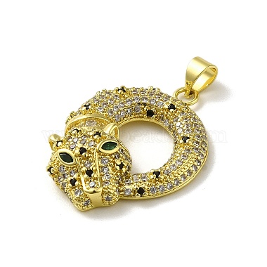 Rack Plating Brass Micro Pave Cubic Zirconia Pendants(KK-A210-03C-G)-2