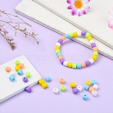 6 brins de perles en pâte polymère couleurs(CLAY-YW0001-18)-8