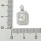 Rack Plating Brass Micro Pave Clear Cubic Zirconia Charms(KK-G501-01G-P)-3