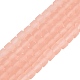 brins de perles de verre d&eacute;poli transparent(GLAA-N072-01A-A04)-1