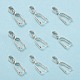 Silver Color Plated Brass Ice Pick Pinch Bails(X-KK-K802-S)-1