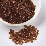 MIYUKI Half TILA Beads, Japanese Seed Beads, 2 Hole, (HTL134) Transparent Dark Topaz, 5x2.3x1.9mm, Hole: 0.8mm, about 1250pcs/50g(SEED-X0054-HTL134)
