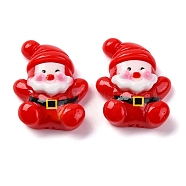 Christmas Theme Resin Cabochons, Santa Claus, 24x19x8.5mm(RESI-R451-01H)