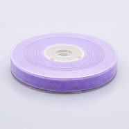 Polyester Velvet Ribbon for Gift Packing and Festival Decoration, Lilac, 1/2 inch(13mm), about 25yards/roll(22.86m/roll)(SRIB-M001-13mm-430)
