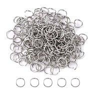 304 Stainless Steel Jump Rings, Open Jump Rings, Stainless Steel, 21 Gauge, 6x0.7mm, Inner Diameter: 4.6mm(STAS-R049-6x0.7mm)