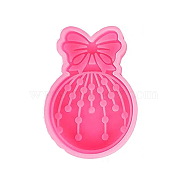DIY Christmas Theme Pendant Silicone Molds, Resin Casting Molds, for UV Resin, Epoxy Resin Jewelry Making, Bowknot, 95x75mm(XMAS-PW0001-015C)