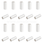 Elite 20Pcs 925 Sterling Silver Spacer Beads, Column, Silver, 5x2mm, Hole: 1.4mm(FIND-PH0006-98)