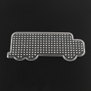Lorry/Truck ABC Plastic Pegboards used for 5x5mm DIY Fuse Beads, Clear, 62x142x5mm(X-DIY-Q009-48)