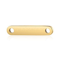 201 Stainless Steel Links connectors, Oval, Golden, 15x3x1.7mm, Hole: 1.4mm(STAS-S105-T602D-2)