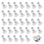 40Pcs Stainless Steel Shoe Clips, Decorative Shoe Metal Buckles, DIY Shoes Decoration Accessories, Stainless Steel Color, 31x10~19.5mm, Hole: 2mm(STAS-UN0052-92)