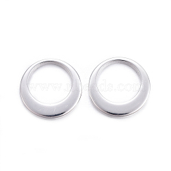 Stainless Steel Ring Charms, Silver Color Plated, 10x1mm, Hole: 7mm(X-STAS-M037-19S)