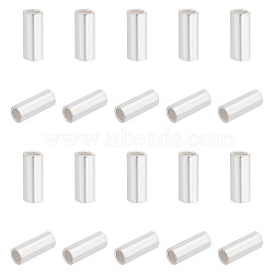 Elite 20Pcs 925 Sterling Silver Spacer Beads, Column, Silver, 5x2mm, Hole: 1.4mm(FIND-PH0006-98)