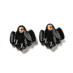 Halloween Theme Resin Decoden Cabochons, Black, Bat, 13x13.5x6mm(RESI-C050-01J)