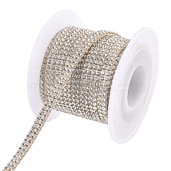 2 Rows Glass Rhinestone Car Trim Stickers, Car Decoration, Clear, 5mm, 5m/roll(DIY-WH20023-39C)