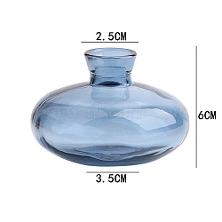 Glass Vases, for Home Desktop Decoration, Cornflower Blue, 35x60mm(PW-WG51C8B-04)