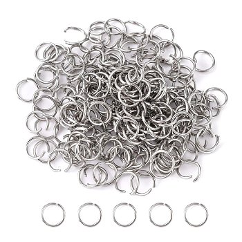 304 Stainless Steel Jump Rings, Open Jump Rings, Stainless Steel, 21 Gauge, 6x0.7mm, Inner Diameter: 4.6mm