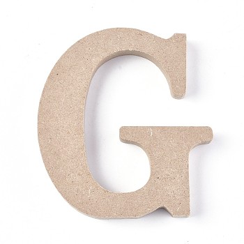 Letter Unfinished Wood Slices, Laser Cut Wood Shapes, for DIY Painting Ornament Christmas Home Decor Pendants, Letter.G, 100x92x15mm