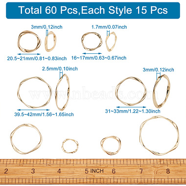 Craftdady 60pcs 4 Styles Alloy Linking Rings(PALLOY-CD0001-08)-3